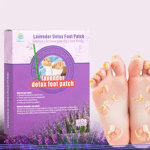 Prix usine pied spa pièces tableau detox patchs pour les pieds échantillon gratuit amélioration du sommeil lavande coussinets pour les pieds avec CE