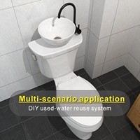 Appartement de luxe de bonne conception Salle de bain Forme ronde Vanité avec dessus Lavabo en céramique cuisson haute température