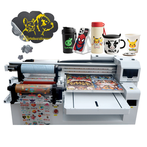 Hybrid UV Printer for Flat and Roll Material Phone Case Acrylic Canvas Wood Ceramic Golf Balls Ballpoint <b>Pens</b> Printing Machine - Product Image 1