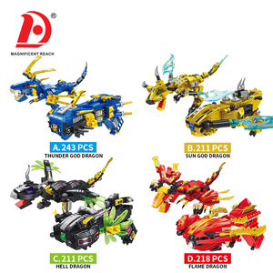 Juego de Construcción 2 en 1 Transformable en Pistola, 243 Piezas, Bloques de Construcción DIY de Dinosaurio y Dragón, Juguete Creativo de Deformación para Niños - Product Image 3