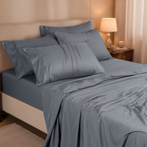 4 قطع ملاءات سرير من ألياف الخيزران بلون موحد، مناسبة للتدليك/عيد الميلاد، بعدد خيوط 300، متوفرة بمقاسات توين/فول/كوين/كينج - Product Image 1