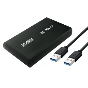 Carcasa de disco duro de aluminio de 3,5 pulgadas SATA a USB3.0 HDD para HDD de 3,5 pulgadas con adaptador para disco duro de escritorio