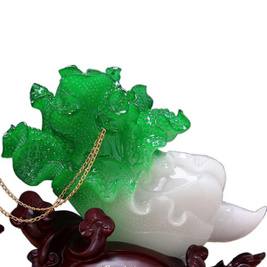 รูปปั้นกบเงินหลิวหลี่ ชื่อ ชุยไป๋ไฉ ของตกแต่งรูปกะหล่ำปลี - Product Image 4