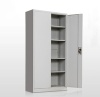 Meuble de bureau moderne 2026 : Armoire de rangement en acier à structure démontable avec 4 étagères réglables