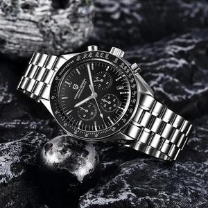 Reloj Retro Nuevo de PAGANI DESIGN, Relojes de Cuarzo para Hombre, Acero Inoxidable, Cristal de Zafiro Luminoso, Cronógrafo - Product Image 5