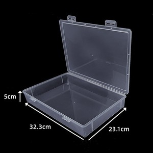 Transparent Storage Box Rectangle 3350 Document Organizer Office Use Double Lock Cover Included - Product Image 2