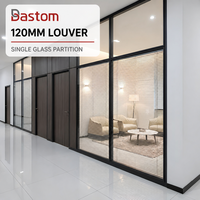 Cloison modulaire insonorisée de 120 mm avec stores intégrés pour bureaux de direction