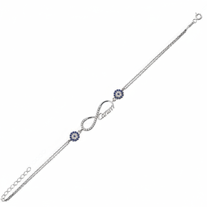 White Gold P. 925K <b>Infinity</b> Dear Evil Eye <b>Bracelet</b> BSBL097 Zircon Tennis <b>Bracelet</b> for Party Wedding Gift Sterling Silver Bangles - Product Image 2