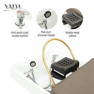 Chaise de lavage de cheveux pour salon de coiffure, lavabo de salon, chaise de shampooing, station de lavage de cheveux, lit de shampooing, bol et chaise de shampooing portables pour salon - Product Image 3
