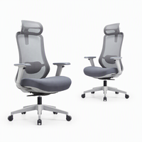 Chaise de bureau ergonomique en maille avec dossier inclinable à 130 degrés en nylon pour bureau à domicile, chambre et salon