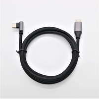 Cable de Datos USB Tipo-C en Ángulo Recto, Carga Rápida, Trenzado de Nailon, Alta Velocidad 3A 60W PD