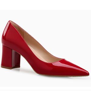 وأشار اصبع القدم مضخة أنثى بدلة سوداء عالية أعلى المرأة عرض واسع اللباس الأحذية - Product Image 3