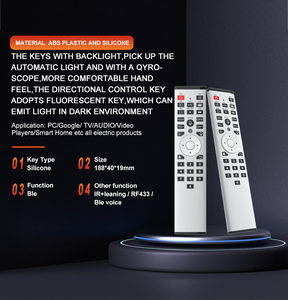 Thương hiệu mới 33-Key nhôm phổ điều khiển từ xa điều khiển bằng giọng nói AAA pin 20m phạm vi backlit cho TVS AC âm thanh Loa thông minh - Product Image 4