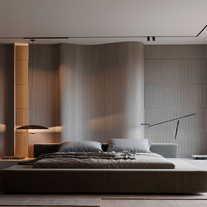 Ensemble de meubles de chambre à coucher italien, lit king size, design moderne, lit de princesse, ensemble de meubles design, cuir, tissu, villa de luxe italienne - Product Image 3