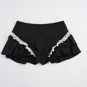Shorts de moda transfronterizos con encaje, cintura baja, volantes multicapa, pantalones cortos ajustados únicos para mujer, estilo Hot Girl - Product Image 6
