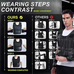 Gilet lesté ajusté avec des bretelles plus larges et un tissu respirant <span class=keywords><strong>pour</strong></span> hommes et femmes - Product Image 6