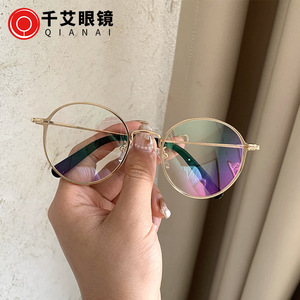 Qianai – montures de lunettes rondes, monture complète, anti-uv, anti-lumière bleue, lentilles en ac unisexe pour un usage quotidien - Product Image 3