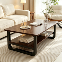 Table basse de rangement, table d'appoint, pour petit appartement, usage domestique, style minimaliste moderne, compacte, en bois, démontable, pour salon, balcon