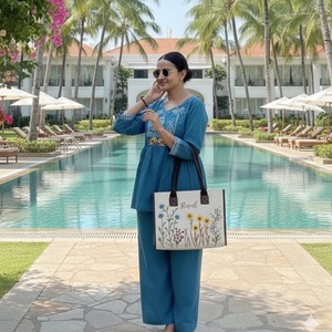 Top Selling Personalised Sunflower Tote Bag Custom Name Embroidered <b>Canvas</b> Shoulder Bag Gift for Women Daily Use for Sale - Product Image 2