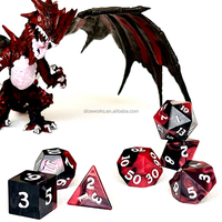 Jeu de dés polyédriques en acrylique 7 pièces pour jeux et accessoires de dragon du MDN