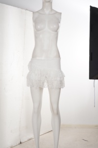 Minifalda de encaje blanco con volantes para mujer, cintura baja, dobladillo en capas con forro, para la moda de verano 2026 - Product Image 6