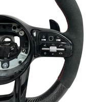 Volant en cuir Alcantara et fibre de carbone pour Mercedes Ben  W204 W205 C63 W164 W166 W211 W212 C117 C118 W251 W176