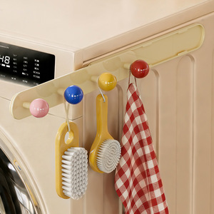 Retractable Kitchen Hooks Wall Mounted Adhesive Punch Free Cabinet <b>Door</b> Organizer Storage Solution - Product Image 3