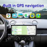 ZWNAV Navigateur GPS à écran tactile Android 15 de 15,8 pouces pour Mazda 2 2007-2014 avec CarPlay Android Auto 5G/WiFi Carte mondiale