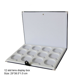 Cajas de Exhibición de Piel Sintética al por Mayor con 12/24 Ranuras <span class=keywords><strong>para</strong></span> <span class=keywords><strong>Lentes</strong></span> de Gafas, Nuevas Cajas de Almacenamiento de <span class=keywords><strong>Lentes</strong></span> de Sol con Forro de EVA - Product Image 3