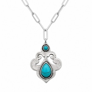 Collana con Ciondolo in Stile Bohémien Colore Turchese Design Vintage per Donne - Product Image 5