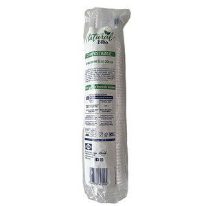Gobelets PLA biodégradables et compostables pour boissons froides uniquement, transparents, 160/200 mL, 50 pièces/paquet - Product Image 2
