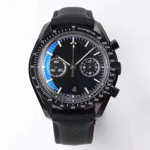 Reloj Mecánico para Pareja Master Speed DARKSIDE of the MOON con Correa de Cuero Genuino, Resistente al Agua, para Hombre - Product Image 1