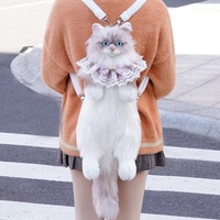 Adorable Peluche Chat Lynx Marron, Jouet en Peluche, Sac en Peluche, Poupée en Peluche
