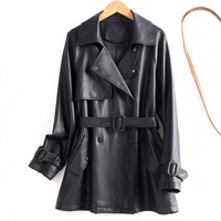 Veste marron slim haut de gamme pour femme en similicuir PU, manteau personnalisé pour l'hiver et le quotidien