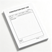 Carnet de bord de chantier personnalisé à une page pour l'enregistrement des travaux et la documentation des questions en instance