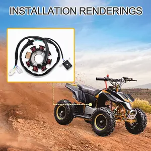 GOOFIT 8 Катушка 5 проводов мотоцикла магнито статор Замена для GY6 125cc ATV Скутер Taotao