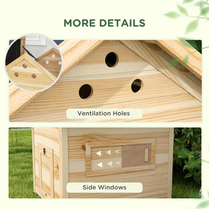 Gallinero o Caseta para Patos de Madera Ecológica en Oferta, con Puertas Dobles y Techo Abatible - Product Image 6