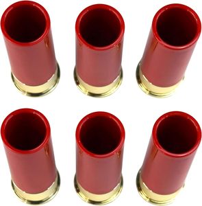 TIGERGOODS Vasos de Plástico Rojos en Forma de Cartucho de Escopeta Calibre 12 para Bar, Fiesta, Boda - Product Image 5
