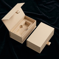Boîte d'emballage magnétique beige au toucher doux, en papier écologique texturé, rectangulaire, en carton, fabricant de boîtes personnalisées pour les cadeaux de mariage
