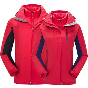 Vrouwen Waterdichte Ski Jas Winter Jas Windjack Fleece Innerlijke Afneembare Kap Sneeuw Wandelen Outdoor