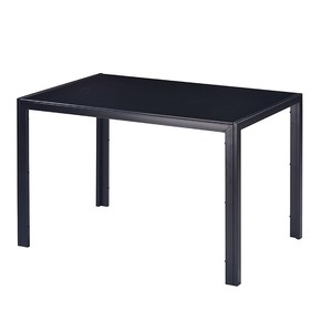 Mesa de Comedor Moderna de Vidrio al por Mayor, Mesa Rectangular Negra de 4/6 Plazas para Hoteles y Escuelas - Product Image 1