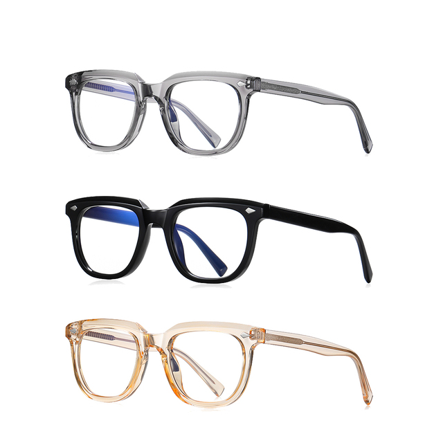 Vintage Thick Gafas Opticas De Hombres Transparent TR90 Frames Optical Eyewear Anti Rays Glasses Eyeglasses for Men