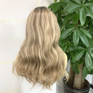 13*6 <span class=keywords><strong>peluca</strong></span> con malla frontal Balayage Color Rubio liso recto europeo Remy cabello humano tapa de lujo pelucas de alopecia - Product Image 4