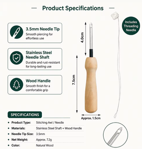 <span class=keywords><strong>Aiguille</strong></span> à broder ajustable, outil <span class=keywords><strong>de</strong></span> broderie DIY, stylo à broder <span class=keywords><strong>magique</strong></span>, accessoire <span class=keywords><strong>de</strong></span> couture pour tissage et <span class=keywords><strong>point</strong></span> <span class=keywords><strong>de</strong></span> <span class=keywords><strong>croix</strong></span>, en bois - Product Image 5