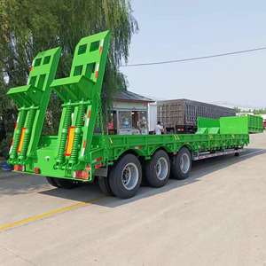Semirremolque de Plataforma Baja de 3 Ejes de Fácil Manejo para el Transporte de Maquinaria Agrícola y Remolques Pequeños - Product Image 4