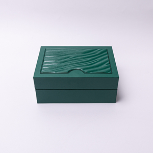 Hộp đựng đồng hồ gỗ cao cấp Relox Drop, khắc <span class=keywords><strong>logo</strong></span> tùy chỉnh, màu xanh lá cây - Product Image 3