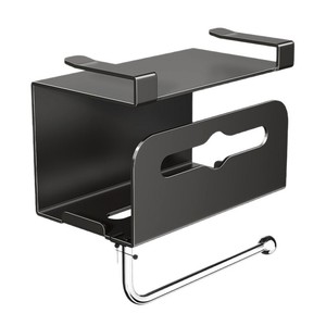 Porte-serviettes de salle de bain, rangement mural sans perçage, à un seul poteau, pour toilettes et lavabo - Product Image 1
