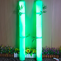 Lanternes décoratives transparentes à effet bambou pour l'extérieur Éclairage de paysage de Noël étanche pour la cour et le jardin
