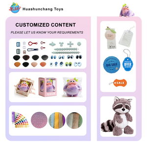 Peluche Personalizzati per Bambini, <span class=keywords><strong>Divertenti</strong></span> e Kawaii, Morbidi Giocattoli a Forma di Procione per il Comfort dei Bambini - Product Image 3