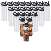 Gobelet isotherme portable en acier inoxydable de 20 oz, anti-fuite, sans BPA, avec poignée, pour sublimation, idéal pour le sport, maintient au chaud 6 à 12 heures